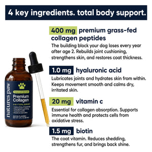 Nature's Paw Premium Collagen ingredients panel