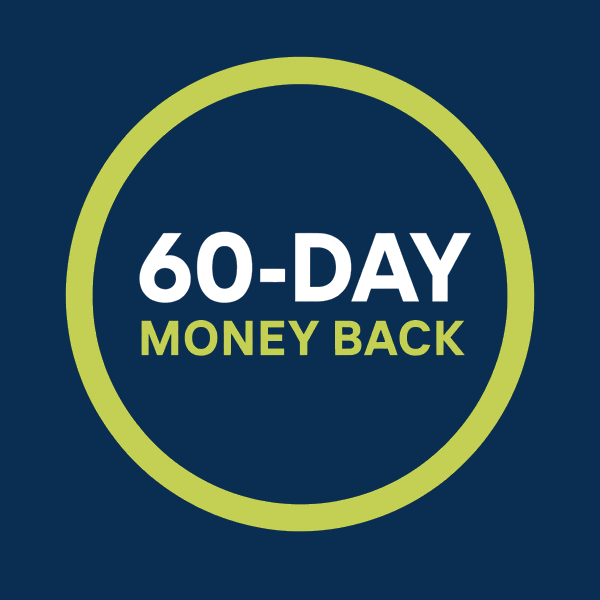 60 day money back guarantee